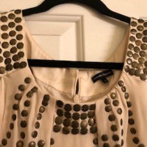 Nanette Lapore Cream-color Top with Grommets. Sm